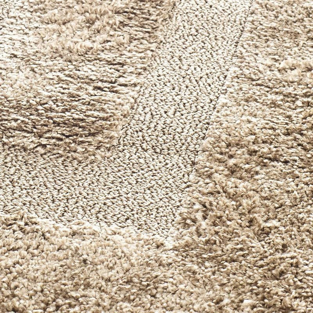 Handcrafted Beige New Shaggy Carpet