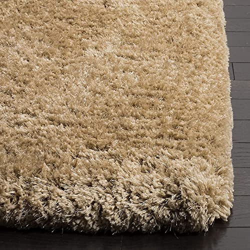 Handcrafted Cream New Beige Shaggy Carpet