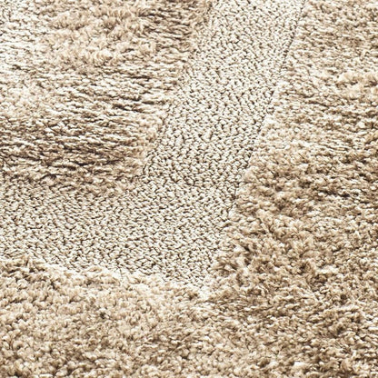 Handcrafted Beige New Shaggy Carpet