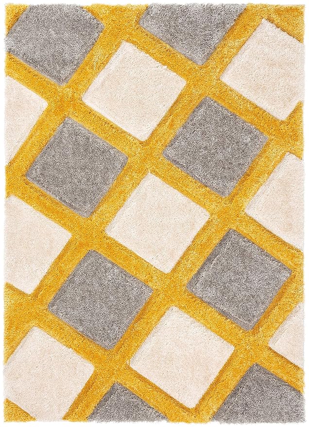 Premium Handcrafted Beige Yellow Shaggy Carpet